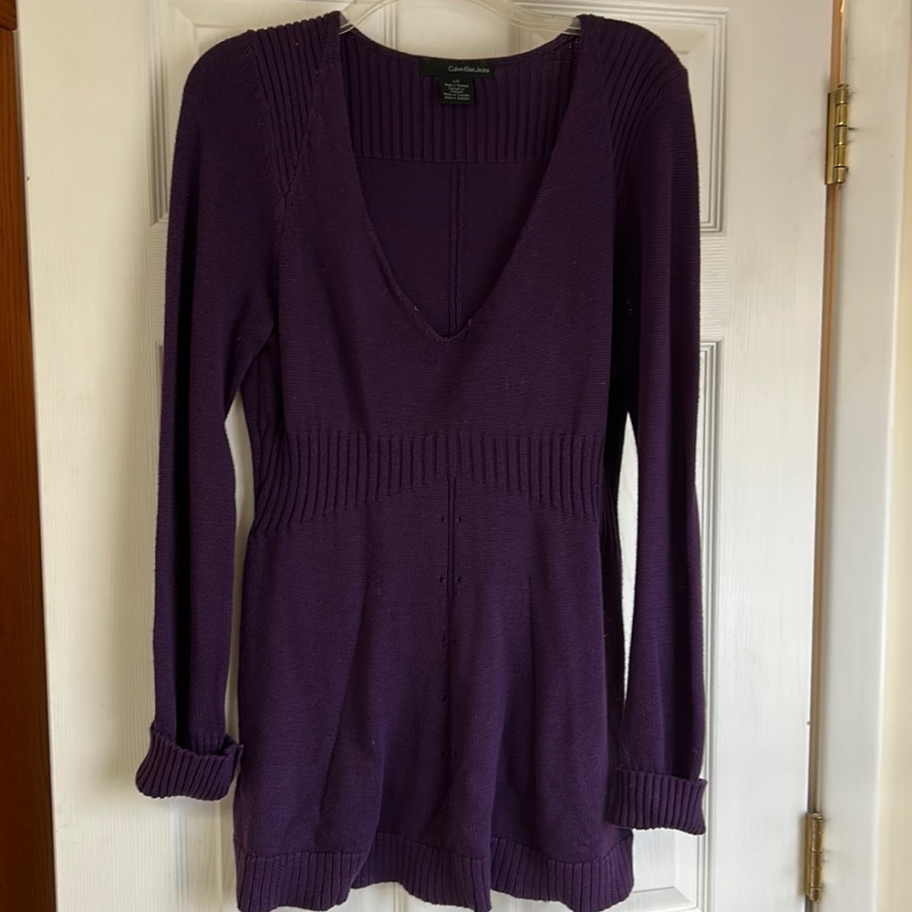 Calvin Klein long Purple Sweater